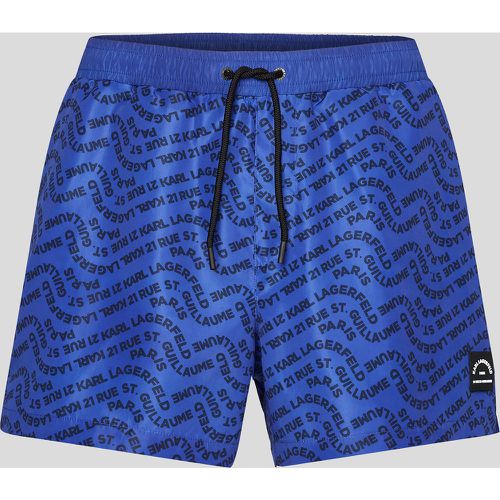 Short De Surf Avec Logo Karl Ondulé Rue St-guillaume, , -, Taille: XL - Karl Lagerfeld - Modalova