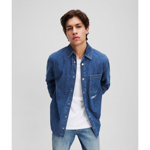 Chemise En Denim Avec Le Logo Klj, , , Taille: XL - Karl Lagerfeld - Modalova