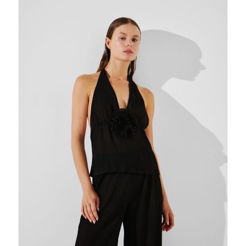 Haut Floral À Col Montant Plissé, , , Taille: L - Karl Lagerfeld - Modalova