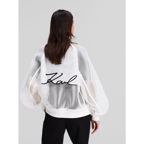 Blouson Aviateur En Maille, , , Taille: L - Karl Lagerfeld - Modalova