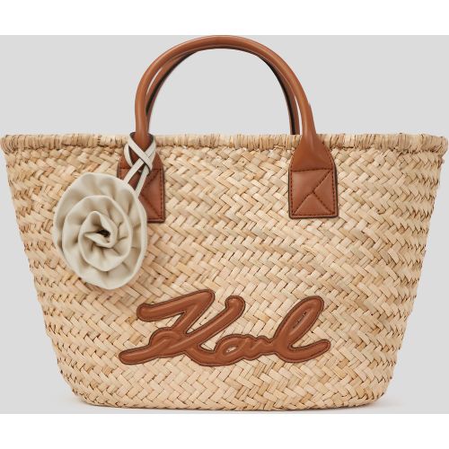 Cabas En Raphia K/signature Taille Moyenne, , -, Taille: X00 - Karl Lagerfeld - Modalova