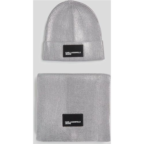Coffret-cadeau Bonnet Et Écharpe Métallisés, , , Taille: One size - Karl Lagerfeld - Modalova