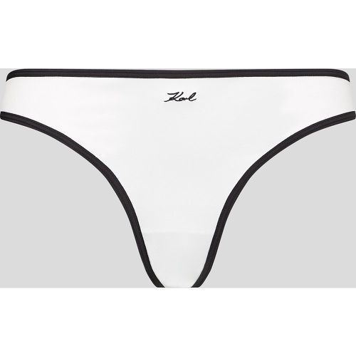 Slip Brésilien En Satin Karl Signature, , , Taille: XL - Karl Lagerfeld - Modalova