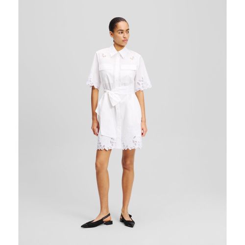 Robe-chemise À Broderie Découpée, , , Taille: X38 - Karl Lagerfeld - Modalova