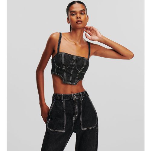 Bustier En Jean Klj, , CONTRASTE NOIR DÉLAVÉ, Taille: XL - KL Jeans - Modalova