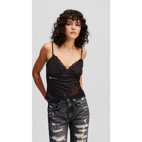Haut En Satin Et Dentelle, , , Taille: L - Karl Lagerfeld - Modalova