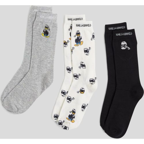 Chaussettes Avec Imprimé Disney X Kl – Lot De 3, , , Taille: One size - Karl Lagerfeld - Modalova