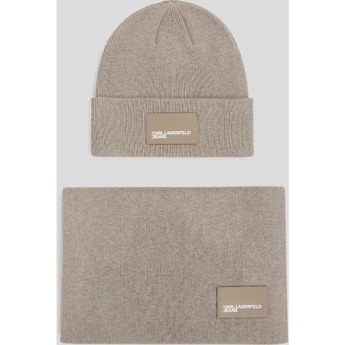 Beanie And Scarf Gift Set, , , Taille: One size - Karl Lagerfeld - Modalova