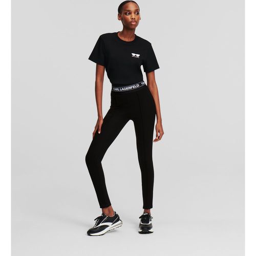 Legging En Punto Avec Galon À Logo Karl, , , Taille: XL - Karl Lagerfeld - Modalova