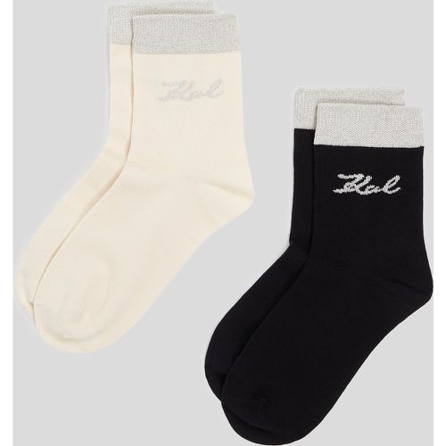 Chaussettes En Lurex K/signature, , /, Taille: X00 - Karl Lagerfeld - Modalova