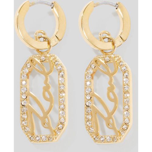 Boucles D'oreilles Pendantes Karl Signature, , , Taille: L00 - Karl Lagerfeld - Modalova