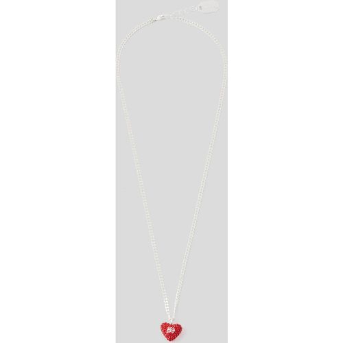 Collier À Breloque Sertie De Pavés K/heart, , , Taille: X00 - Karl Lagerfeld - Modalova