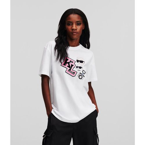 T-shirt Oversize Ikon D'inspiration Universitaire, , , Taille: XL - Karl Lagerfeld - Modalova