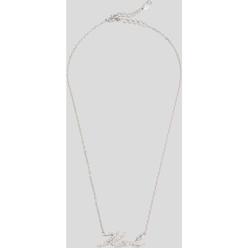 Collier À Breloque Pavé Karl Signature, , , Taille: L00 - Karl Lagerfeld - Modalova