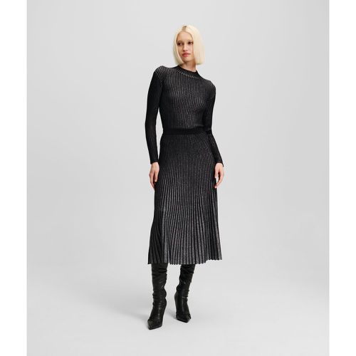 Jupe Midi Plissée À Fils Métalliques, , /, Taille: XXXL - Karl Lagerfeld - Modalova