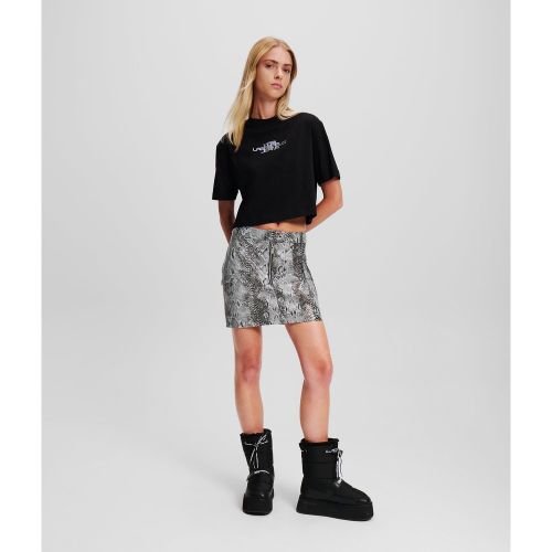 Jupe En Simili-cuir Impprimé Peau De Serpent, , , Taille: L - KL Jeans - Modalova