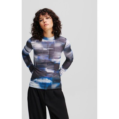 Haut En Maille Imprimé Glitch, , , Taille: XL - Karl Lagerfeld - Modalova