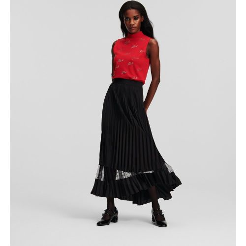 Jupe Midi Plissée Kl Monogram, , , Taille: 34 - Karl Lagerfeld - Modalova
