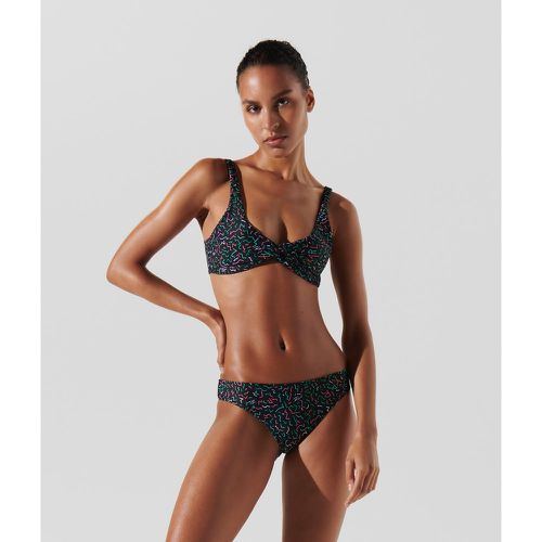 Haut De Bikini Torsadé Sur Le Devant Avec Imprimé Géométrique, , , Taille: XS - Karl Lagerfeld - Modalova
