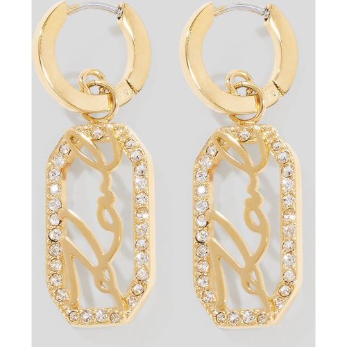 Boucles D'oreilles Pendantes Signature, , , Taille: One size - Karl Lagerfeld - Modalova
