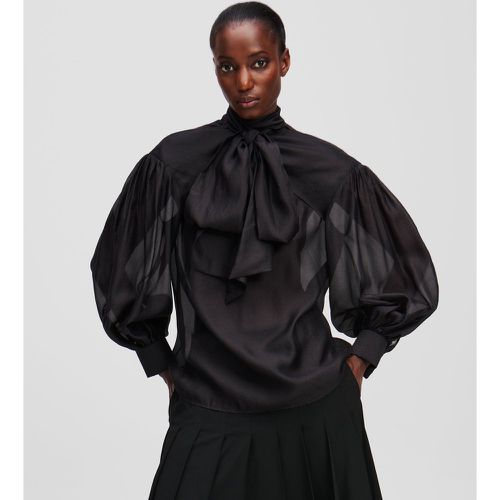 Blouse À Nœud Effet Métallisé, , , Taille: X38 - Karl Lagerfeld - Modalova