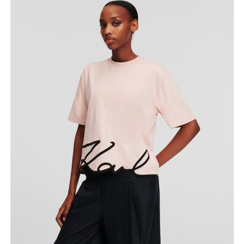 T-shirt Ourlet Karl Signature, , , Taille: L - Karl Lagerfeld - Modalova