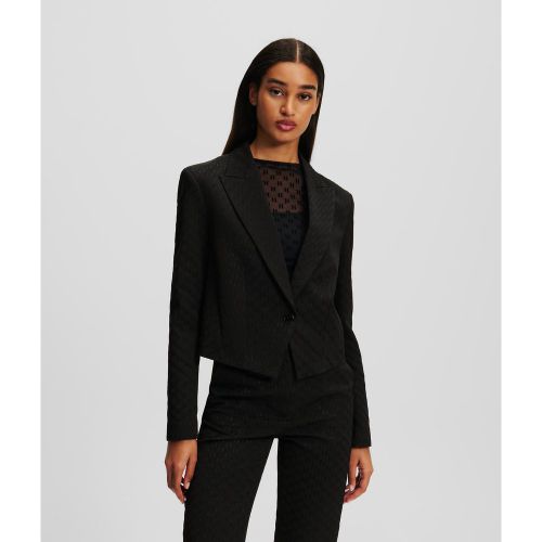 Blazer Cropped Kl Monogram, , , Taille: 34 - Karl Lagerfeld - Modalova