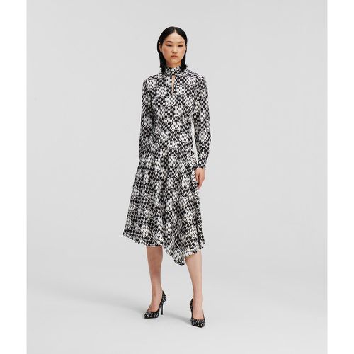 Robe En Soie À Carreaux Kl Monogram, , /, Taille: X38 - Karl Lagerfeld - Modalova