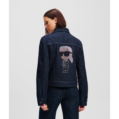 Veste En Jean Avec Strass Ikon, , , Taille: L - Karl Lagerfeld - Modalova