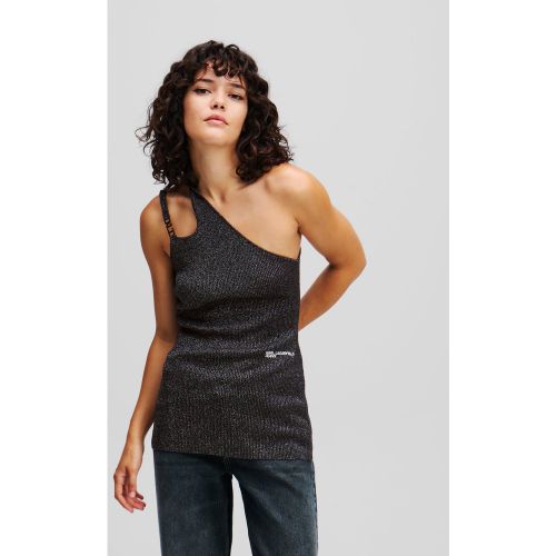 Haut Asymétrique À Épaule Dénudée Effet Métallisé, , , Taille: L - Karl Lagerfeld - Modalova