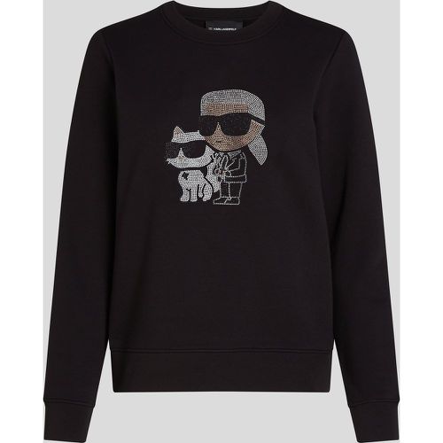 Sweat-shirt À Strass Ikon Karl & Choupette, , , Taille: XL - Karl Lagerfeld - Modalova