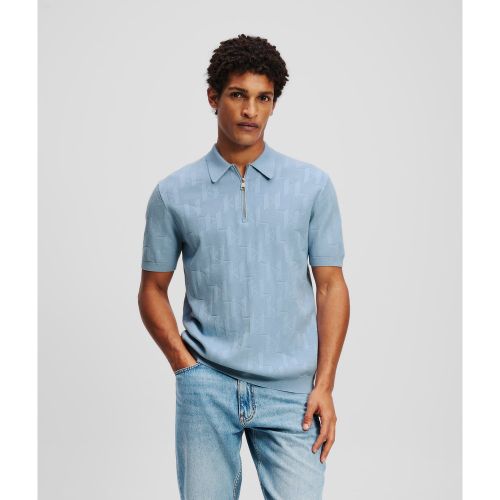 Polo Zippé Monogram, , , Taille: L - Karl Lagerfeld - Modalova