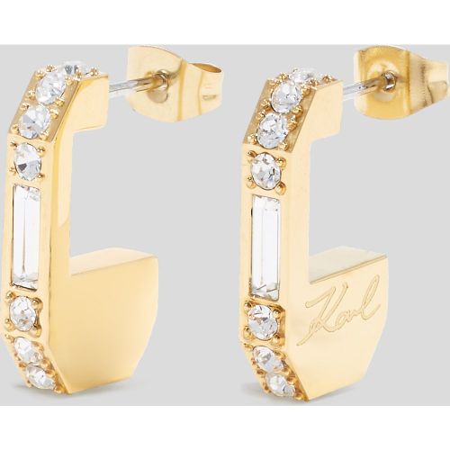 Boucles D'oreilles En Cristaux, , , Taille: One size - Karl Lagerfeld - Modalova