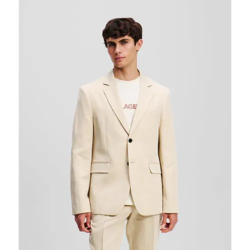 Blazer En Lin, , , Taille: X46 - Karl Lagerfeld - Modalova