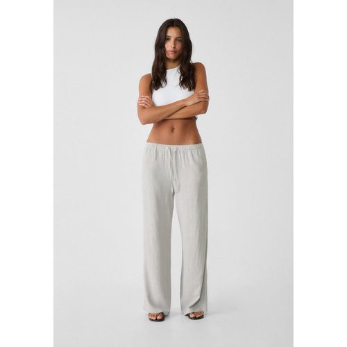 Pantalon fluide lin XS - Stradivarius - Modalova