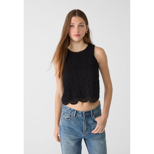 T-shirt sans manches effet crochet XS - Stradivarius - Modalova