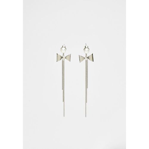 Boucles d’oreilles avec nœuds et chaîne OS - Stradivarius - Modalova