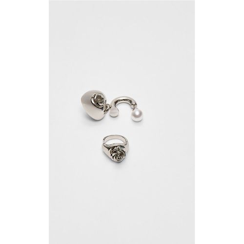 Lot de 2 boucles d’oreilles cœur rose SAFSAFU OS - Stradivarius - Modalova