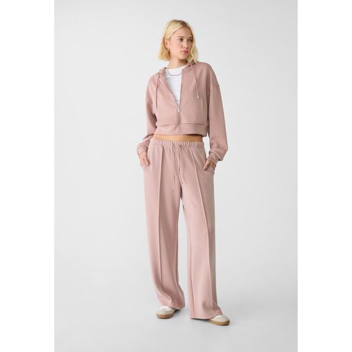 Pantalon large avec couture doux au toucher M - Stradivarius - Modalova