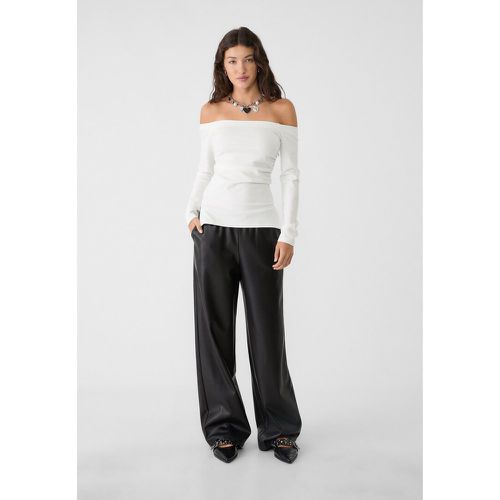 Pantalon avec cordons en similicuir XL - Stradivarius - Modalova