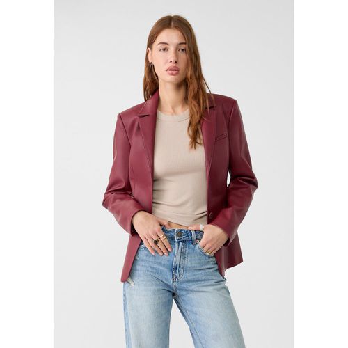 Blazer cintré en similicuir XS - Stradivarius - Modalova