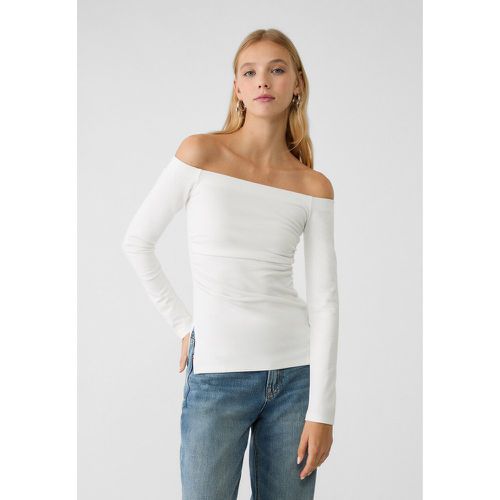 Top à épaules nues Écru XS - Stradivarius - Modalova