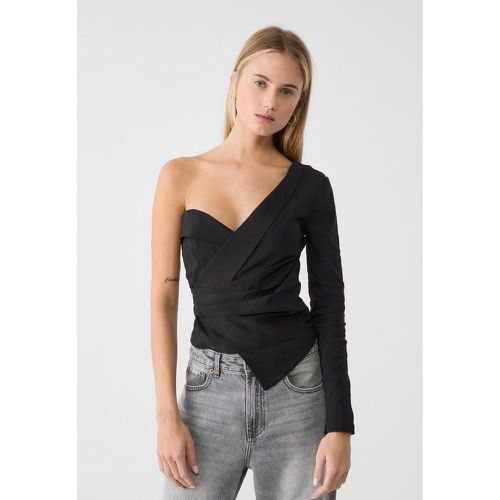 Top asymétrique épaule dénudée S - Stradivarius - Modalova