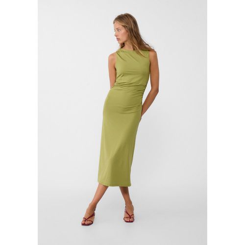 Robe midi à décolleté asymétrique XL - Stradivarius - Modalova