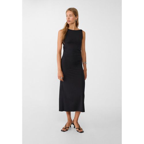 Robe midi à décolleté asymétrique S - Stradivarius - Modalova