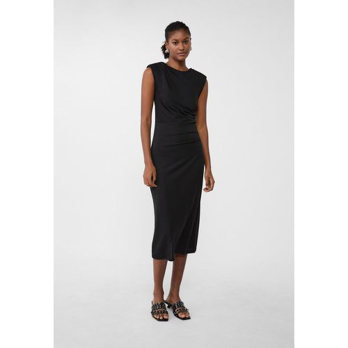 Robe midi drapée épaulettes XL - Stradivarius - Modalova