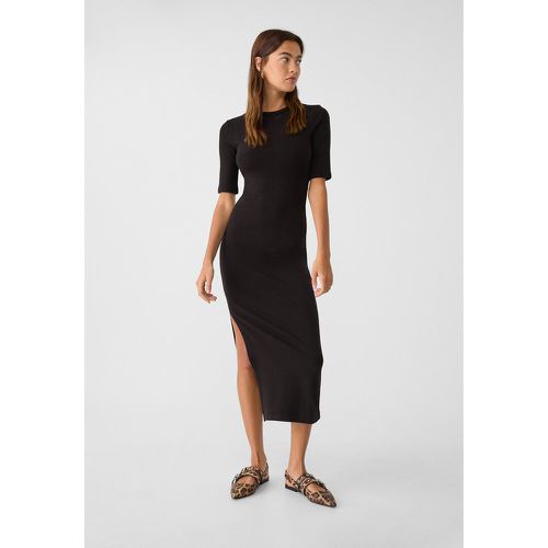 Robe midi froncée S - Stradivarius - Modalova