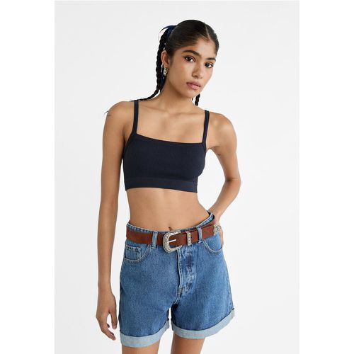 Short mom en jean à revers 32 - Stradivarius - Modalova