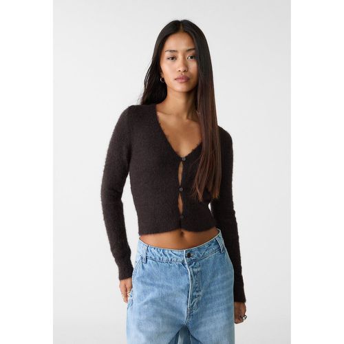 Veste cropped en maille à boutons XS - Stradivarius - Modalova