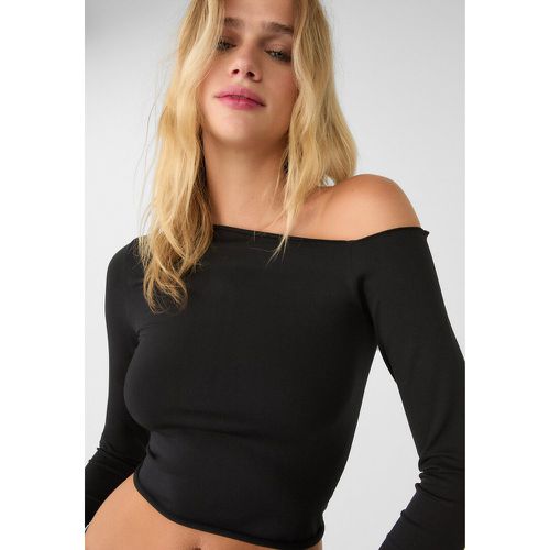 Top encolure asymétrique sans coutures L - Stradivarius - Modalova